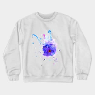 Violet Watercolor Flower Crewneck Sweatshirt